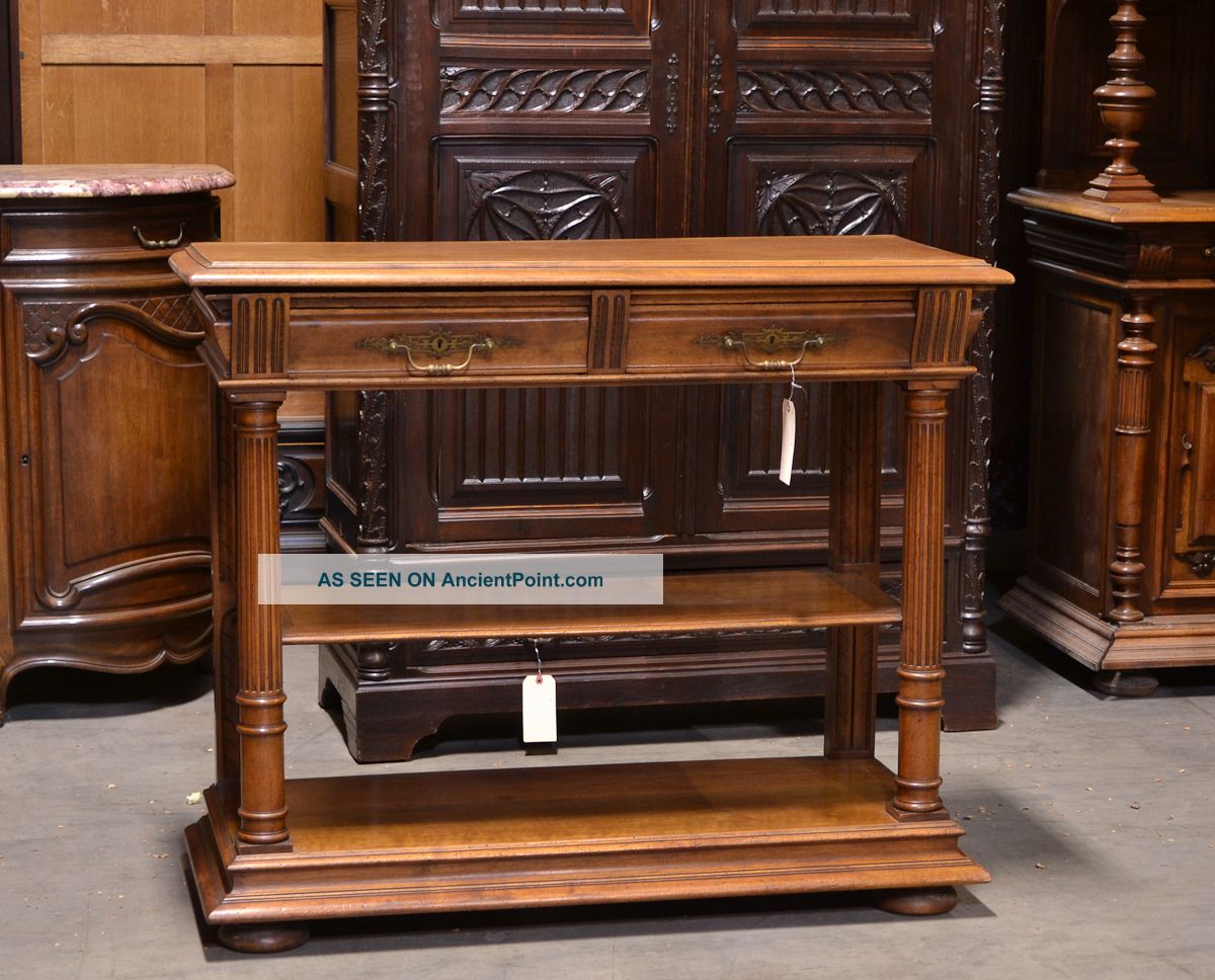 111001 - 1 : Antique French Renaissance Walnut Console 1900-1950 photo