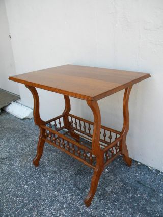 Victorian Oak Side Table 2342 photo