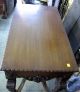 Antique Walnut Ornate Carved Side Table 1900-1950 photo 2