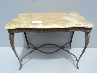 French Bronze And Onyx Coffee Table 08127 photo