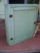 Primitive Vintage Narrow Green Wall Shelf Cabinet 5 - 1/2d X 25 - 1/2w X 30t 1900-1950 photo 1