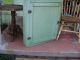 Primitive Vintage Narrow Green Wall Shelf Cabinet 5 - 1/2d X 25 - 1/2w X 30t 1900-1950 photo 2