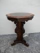 Victorian Heavy Carved Inlaid Octagonal Table 2220 1900-1950 photo 1