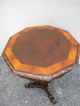 Victorian Heavy Carved Inlaid Octagonal Table 2220 1900-1950 photo 2