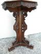 Victorian Heavy Carved Inlaid Octagonal Table 2220 1900-1950 photo 3