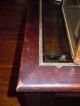 Antique Oak/glass Display Showcase W/ Drawers/storage/mirror Rare Small Size Htf 1900-1950 photo 4