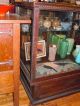 Antique Oak/glass Display Showcase W/ Drawers/storage/mirror Rare Small Size Htf 1900-1950 photo 6