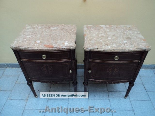 Great Pairof French Louis Xvi Mahogany Nightstands 08181 Post-1950 photo