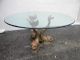 Vintage Bronze/brass Round Glass - Top Nautical Dining Table 2746 1900-1950 photo 4