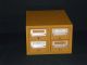 Vtg Deco Gaylord Wooden 4 Drawer Index Card Library Desk Top File Cabinet Eames 1900-1950 photo 1