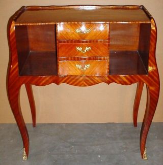 Old French Louis Xv Mahogany Side Table 07400 photo