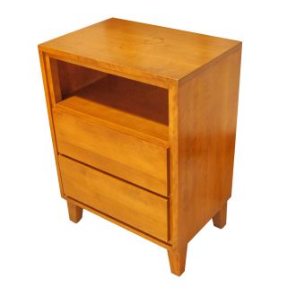 Vintage Russel Wright Modernmates Conant Ball Birch Side Table Nightstand photo