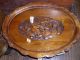 Carved Walnut Neptune Scene Tray Top Coffee Table 1900-1950 photo 1