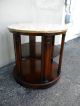 1940 ' S Marble Top Cherry Round Table 852 1900-1950 photo 2