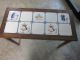 Two Antique Bauer & Leicher Walnut Oblong Stacking Tables With Tile Tops 1900-1950 photo 1
