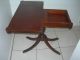 Antique Vintage Imperial End Coffee Lamp Game Table Mahogany Federal Mid Century 1900-1950 photo 3