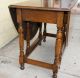 Sturdy English Antique Drop Leaf Table.  Made From Solid Oak. 1900-1950 photo 2