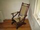Antique Vintage Pedestal Platform Rocking Chair Spindle Rocker 1800-1899 photo 2