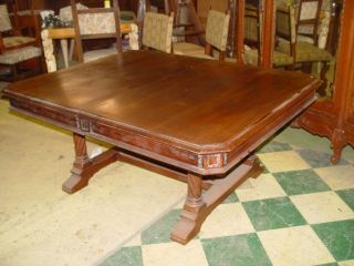 Antique French Gothic Walnut Dining Room Table 06be168 photo