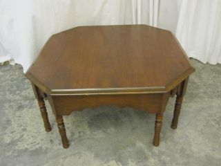 Vintage Coffee Table Octagon Shape Oak Great Cond photo