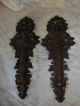 Two Architechural Victorian Figural Bronze Abraham Lincoln Head Door Back Plates 1900-1950 photo 7
