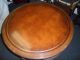 1940 - 1950 Vintage Leather Top With Gold Leaf Embossed Rotating Drum Table 1900-1950 photo 3