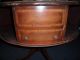1940 - 1950 Vintage Leather Top With Gold Leaf Embossed Rotating Drum Table 1900-1950 photo 4