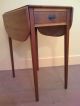 Elegant,  Delicate,  Small Mahogany Drop - Leaf Hall Table With Drawer 1900-1950 photo 1