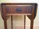 Elegant,  Delicate,  Small Mahogany Drop - Leaf Hall Table With Drawer 1900-1950 photo 2