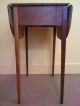 Elegant,  Delicate,  Small Mahogany Drop - Leaf Hall Table With Drawer 1900-1950 photo 6
