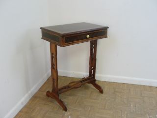 Antique Reproduction Inlaid Lamp End Table photo