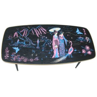 French Art Deco Coffee Table,  Chinoiserie,  1940 ' S photo