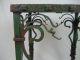 Arts & Crafts 9 Tile Raven Table With Organic Wrought Iron 1900-1950 photo 3