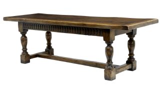 17th Century Influenced Solid Oak Refectory Table photo