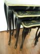 Wonderful Antique Italian Chinoiserie Nesting - Stacking Tables Solid Wood 1900-1950 photo 5
