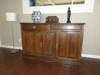 Antique Oak Furniture Carved Cabinet - Colonial Southamerica photo