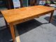 Old School Oak Library Table Large 3 Drawer 1920 ' S Desk Drawing 7 ' X 38 