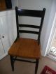 Antique Wooden Oak Drop Leaf Table With Two Chairs 1900-1950 photo 3