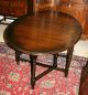 Sturdy English Antique Bobbindrop Leaf Table.  Made From Dark Oak. 1900-1950 photo 9