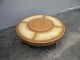 Weiman Round Turntable Leather Top Painted Coffee Table 1951 1900-1950 photo 1