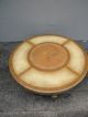 Weiman Round Turntable Leather Top Painted Coffee Table 1951 1900-1950 photo 6