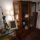 Antique Oak China Cabinet,  Glass Side And Front Panels Key Lock Shelves 64x46x15 1900-1950 photo 2