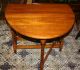 English Antique Barley Twist Drop Leaf Table.  Made From Oak. 1900-1950 photo 3