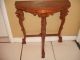 Figural Carved Lions Half Moon Hall Table Circa 1920s 1900-1950 photo 1