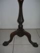 Antique Vintage Imperial End Coffee Lamp Tilt Top Table Mahogany Chippendale 1900-1950 photo 4