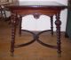 Antique Carved Mahogany Lamp Table With Turned Spiral Legs Circa 1900 ' S 1900-1950 photo 1