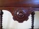 Antique Carved Mahogany Lamp Table With Turned Spiral Legs Circa 1900 ' S 1900-1950 photo 2