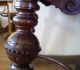 Antique Carved Mahogany Lamp Table With Turned Spiral Legs Circa 1900 ' S 1900-1950 photo 3