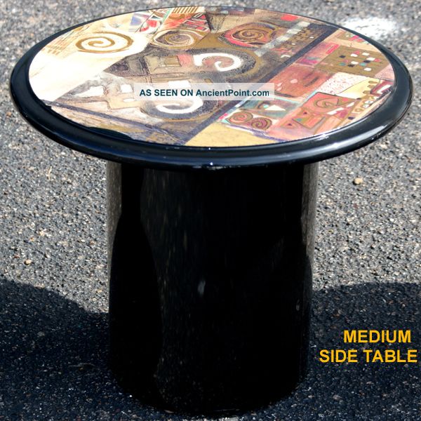 (1) Memphis Style Round Side Table Medium. 1900-1950 photo