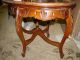 Carved Walnut Farm Scene Tray Top Coffee Table 1900-1950 photo 1